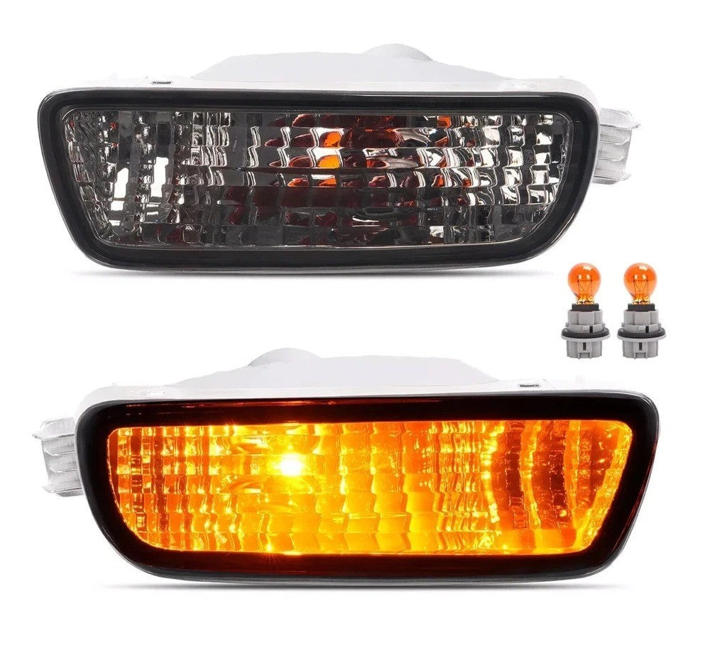 HECASA Left+Right Side Bumper Turn Signal Lights For Toyota Tacoma 2001-2004 New