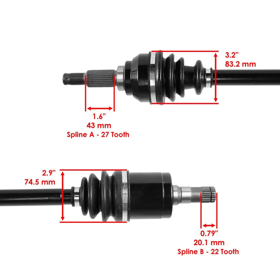 for John Deere Gator XUV 825i 4X4 Gas PC9958 Front Left and Right CV Joint Axle