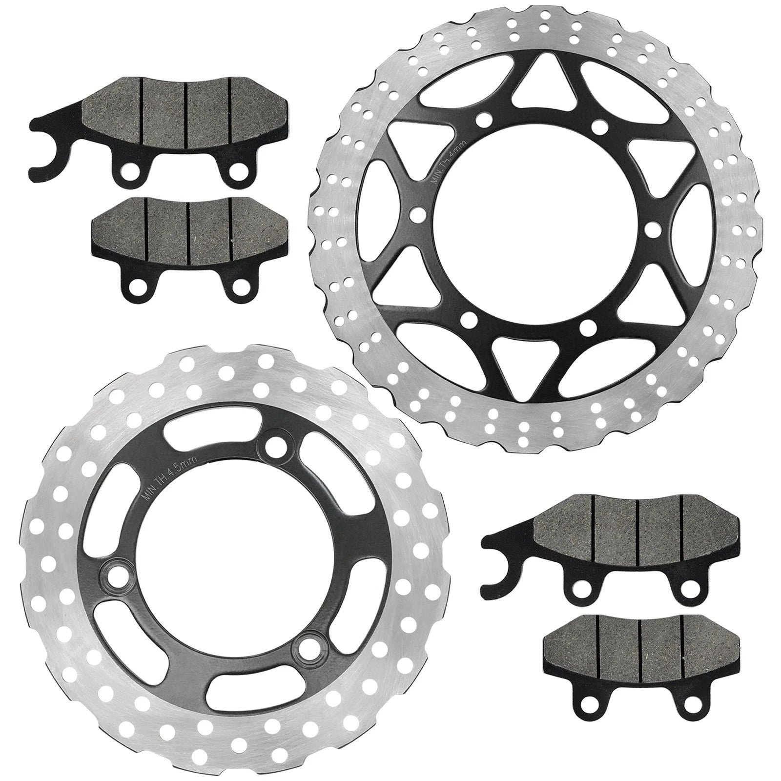 Front Rear Brake Disc Rotor W/ Pad For Kawasaki Ninja 250R EX250J 2008 2009-2012