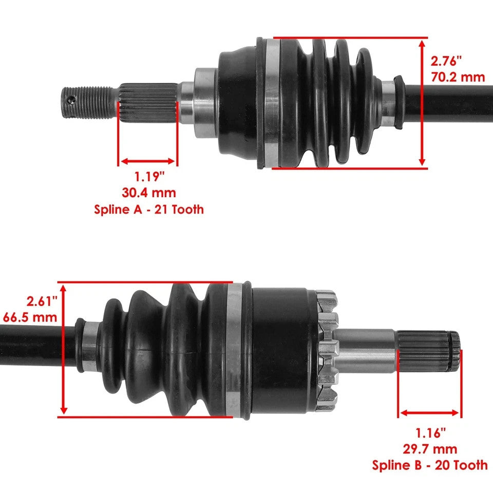 for Kawasaki Oem 59266-0031 / 59266-0032 Front Right and Left CV Joint Axles