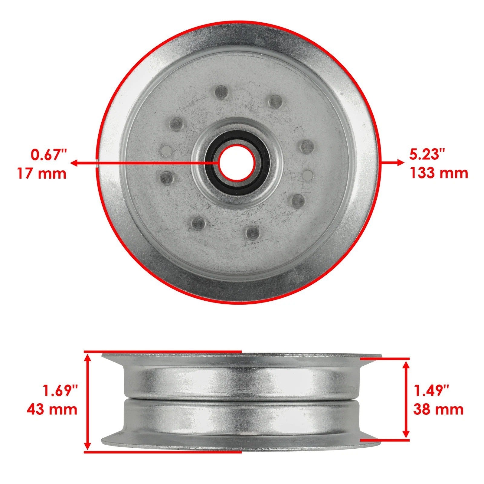 Deck Large Idler Pulley Sheave For John Deere Z225 Z235 EZtrak Zero Turn Mower