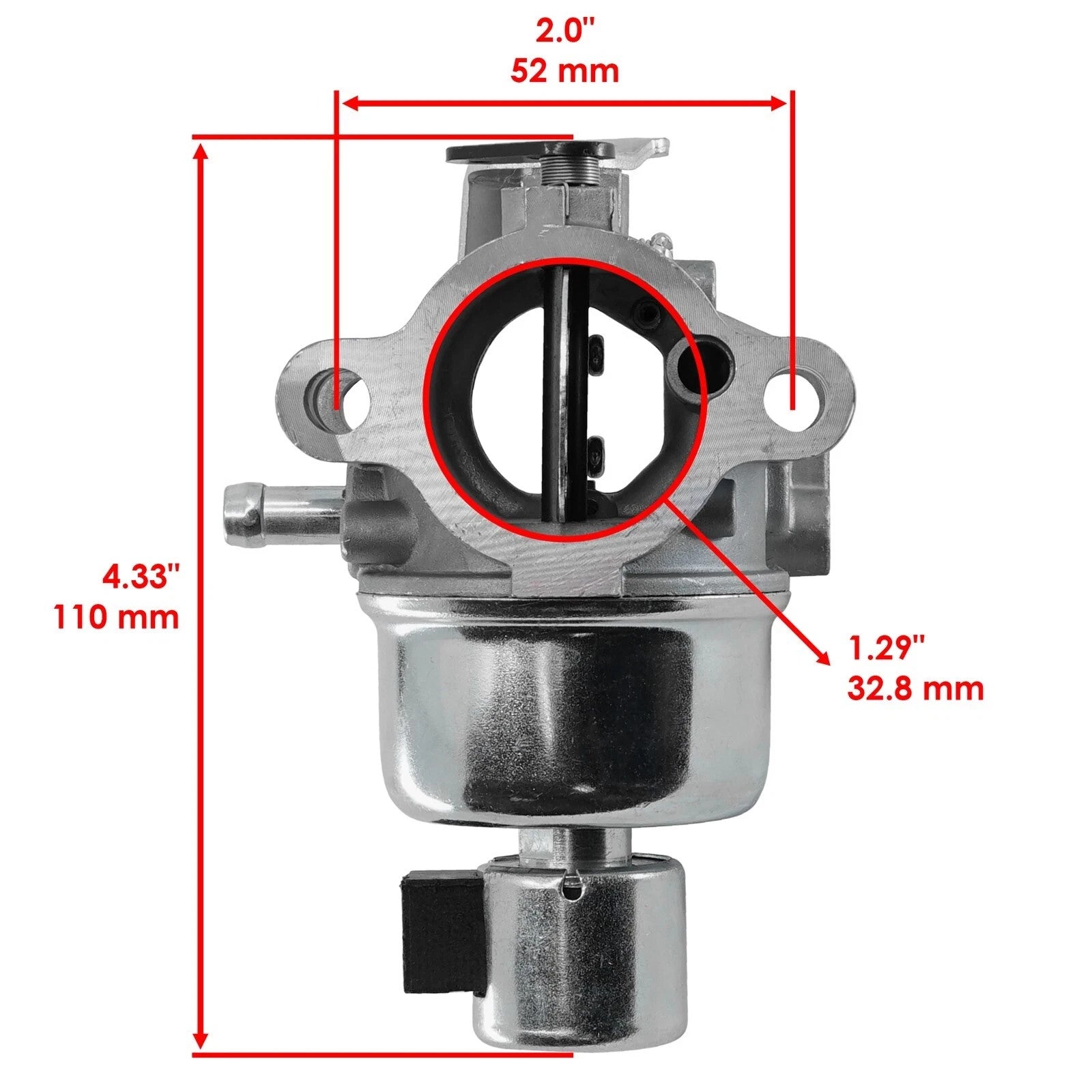 Caltric Carburetor For Kohler SV620-3222 HOP 22 HP Lawn Mower 26mm Bore