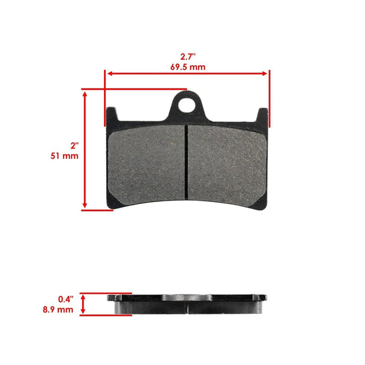 Brake Pads for Yamaha XV1700 Road Star Warrior 2002-2007 Front Rear Brake Pads