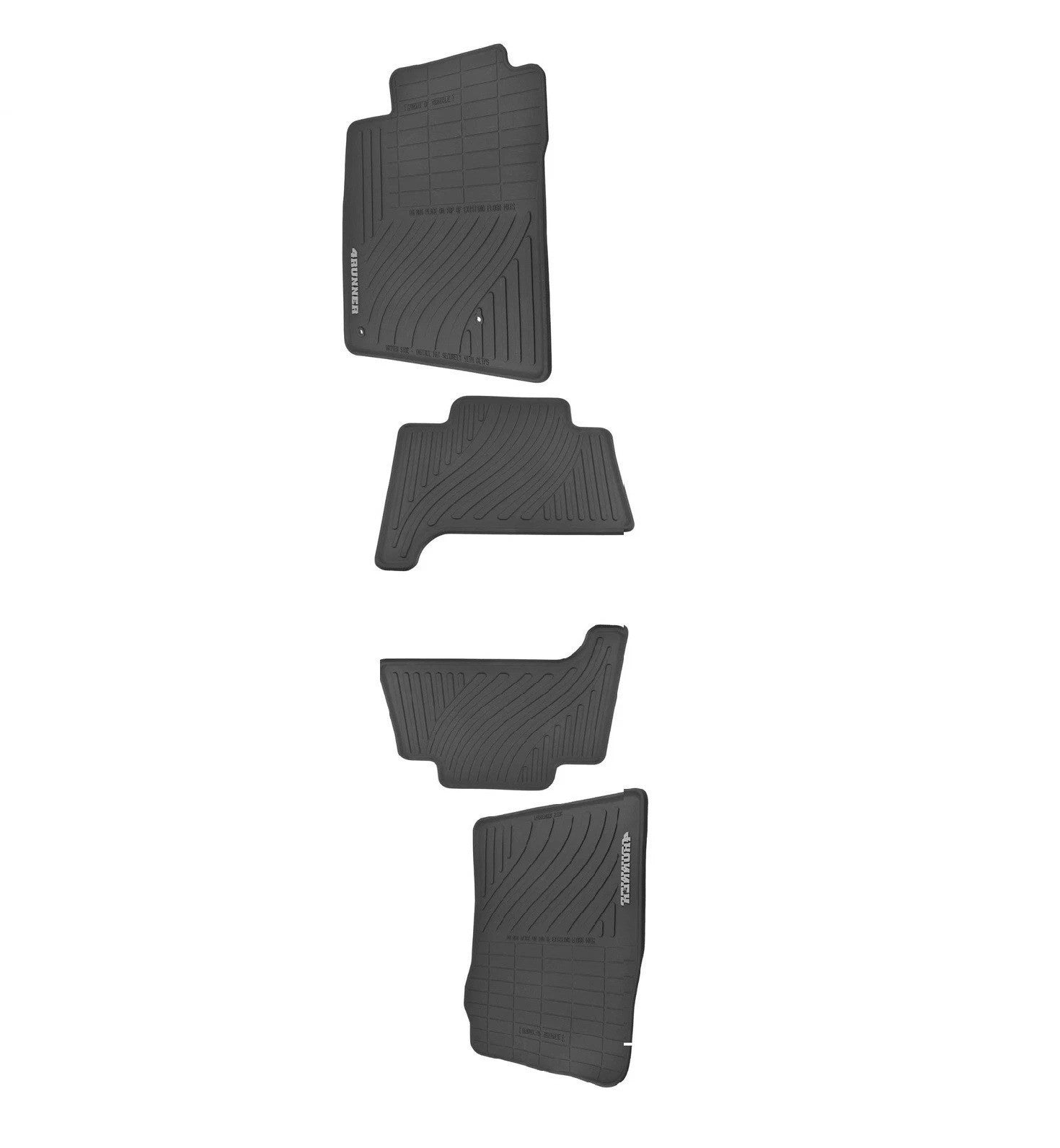 OEM Rubber All Weather 4Runner Logoed Floor Mats Set of 4 for Toyota 4Runner New