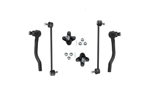 Front Ball Joints Outer Tie Rods & Sway Bar Link Kit for Honda Civic New
