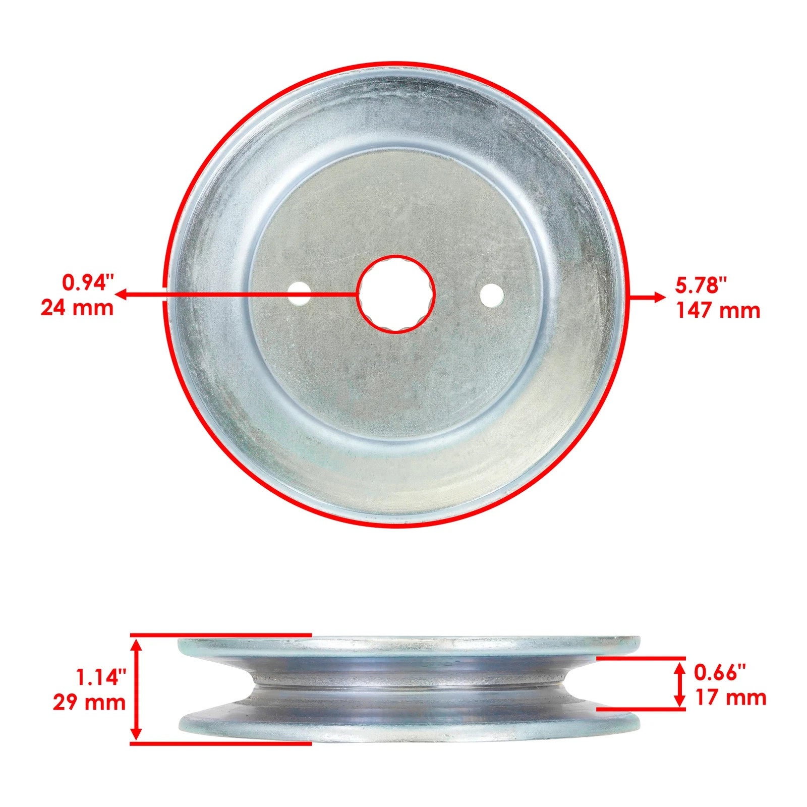 604664 17178 54" Deck Spindle Pulley for Hustler Fastrak Raptor SD SDX Flip-Up