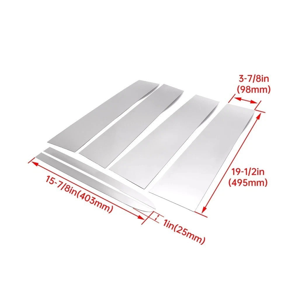 Door Pillar Post Trim Kits For Chevy Silverado GMC Sierra 19-25 Crew Double Cab