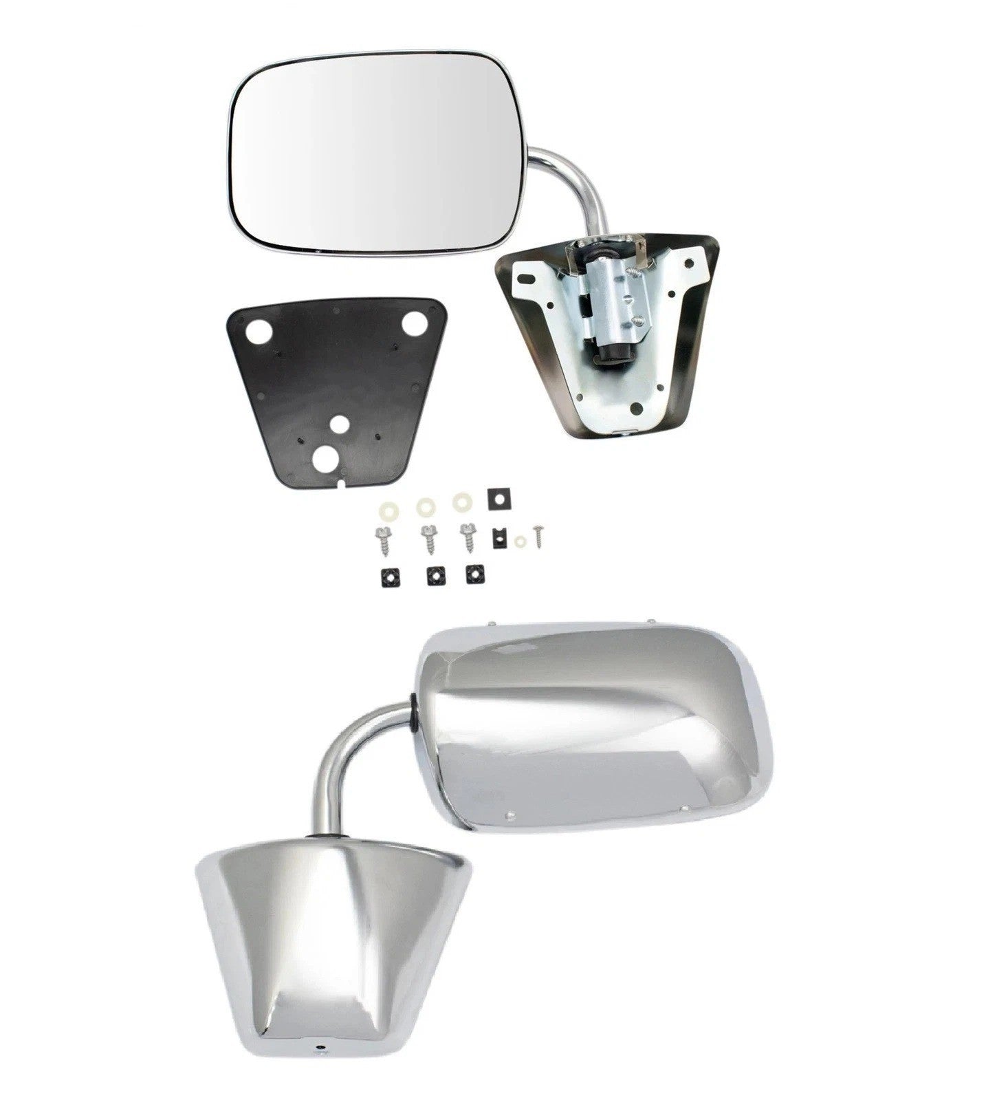Chrome Side View Door Mirror Left or Right for Chevy GMC Pickup Truck Blazer
