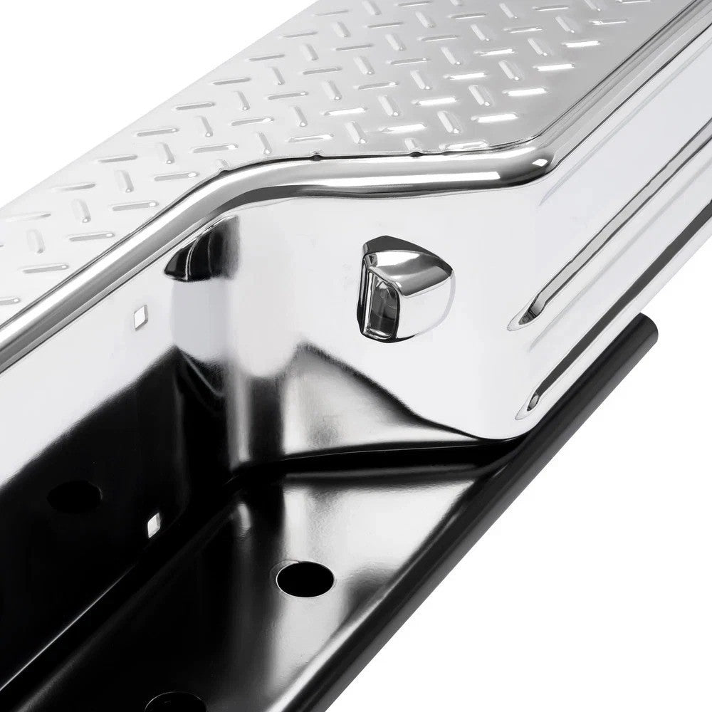 Chrome Steel Diamondstep Universal Rear Step Bumper Assembly For Silverado 1500
