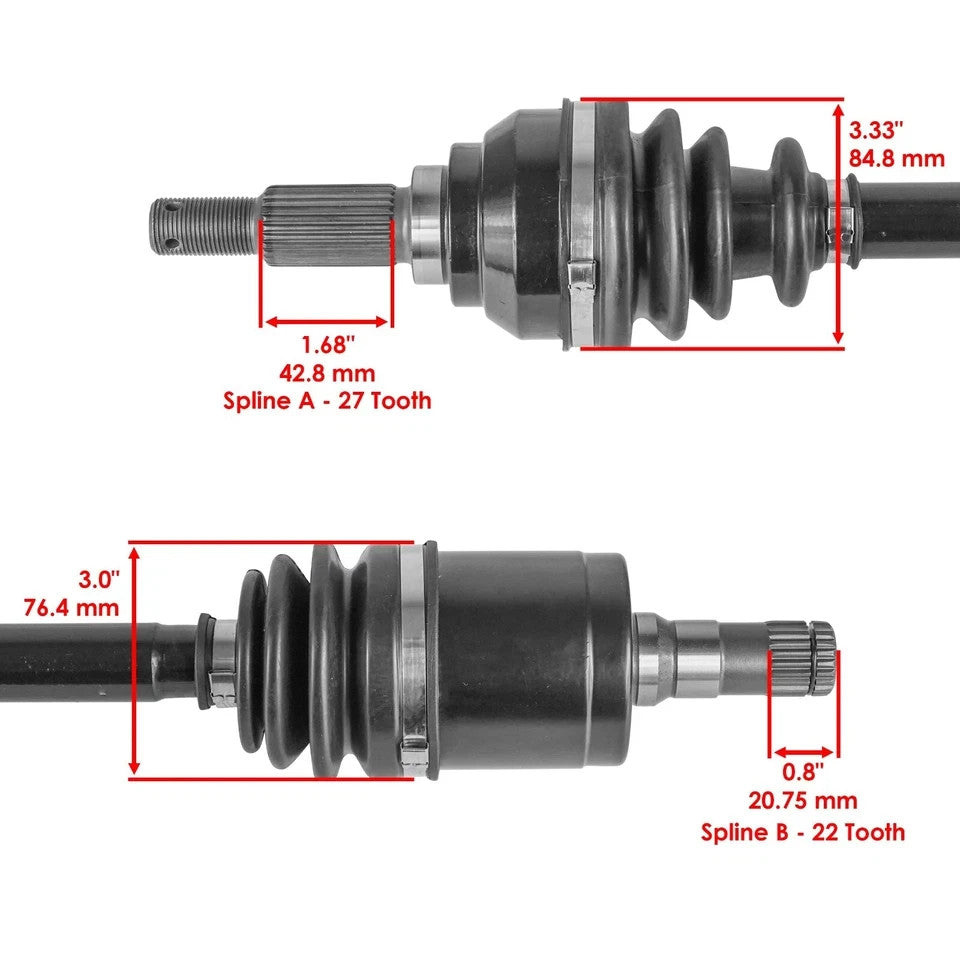 Front CV Axles For John Deere Gator XUV UTV 865E 865M 835E 835M 835R 865R