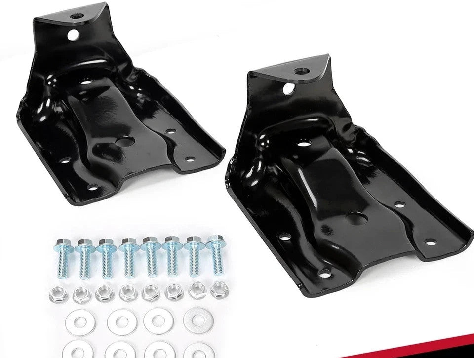 2pcs Rear Leaf Spring Hanger Shackle Bracket Kit for Chevy Silverado GMC Sierra