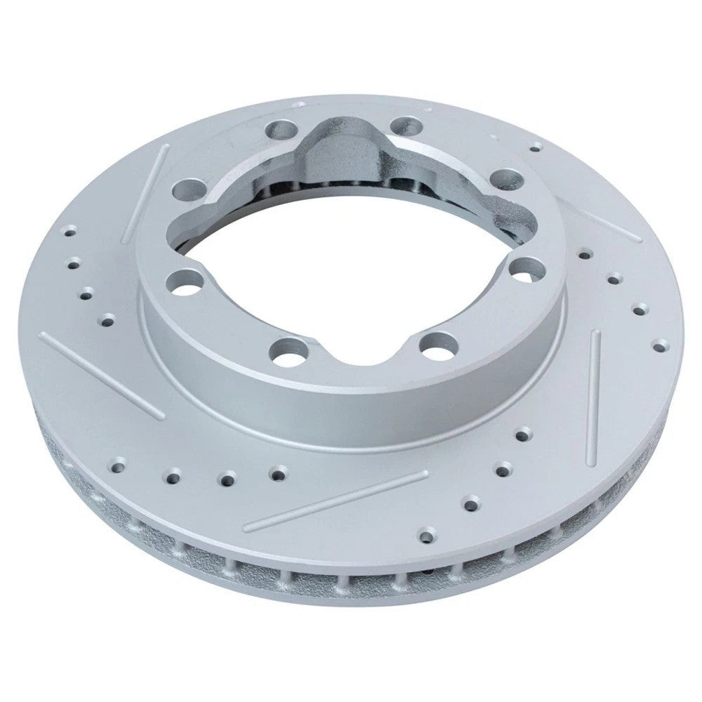 Performance Brake Rotor Drilled Slotted Coated & Ceramic Pad Front Kit