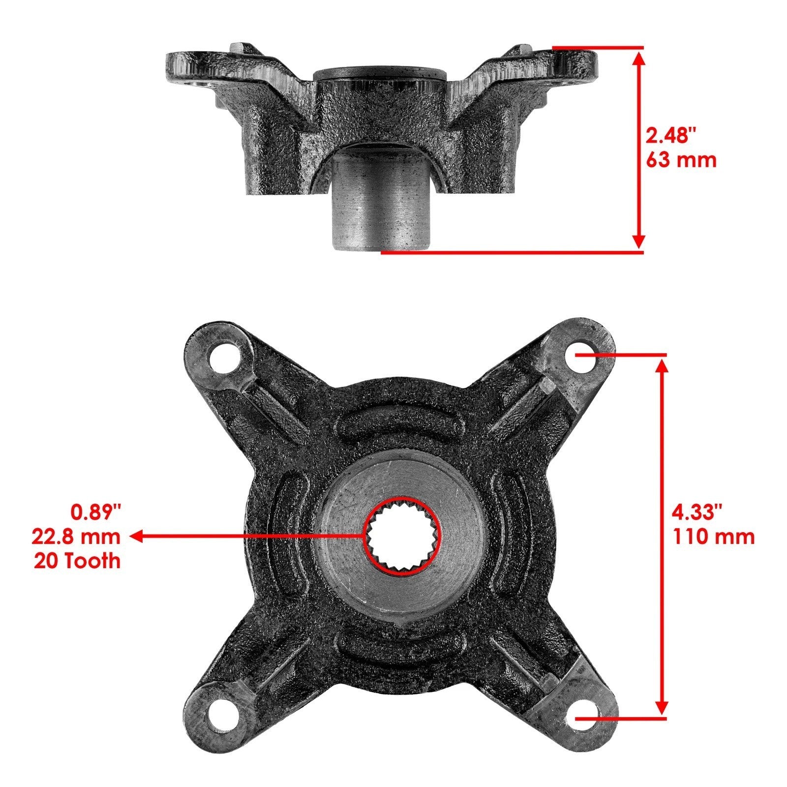 Front Left Right Wheel Hub Bearing for Polaris Ranger XP 700 4X4 EFI 2005-2008