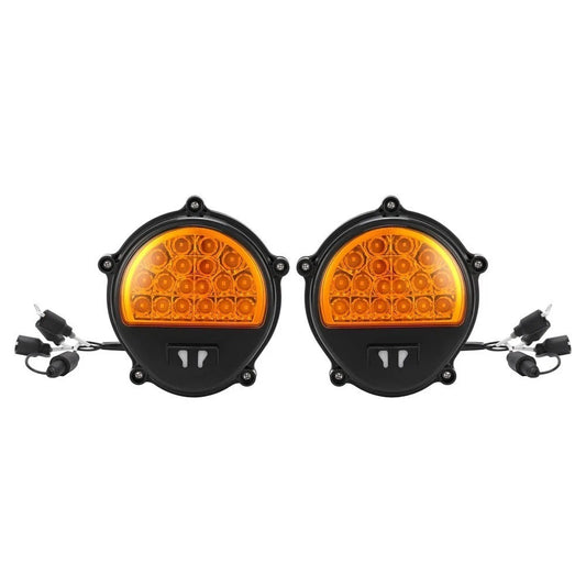 2PCS Black LED Front Turn Signal Parking lights Brake Light For Humvee M998 M35