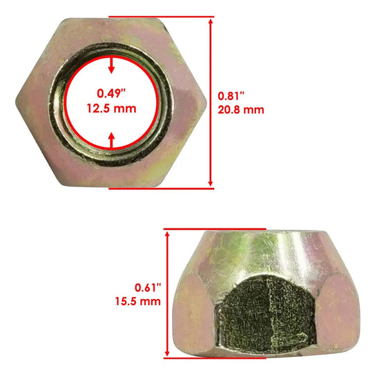 Caltric 242-50 24250 Wheel Hub Lug Nuts For Toro Exmark Lawn-Boy