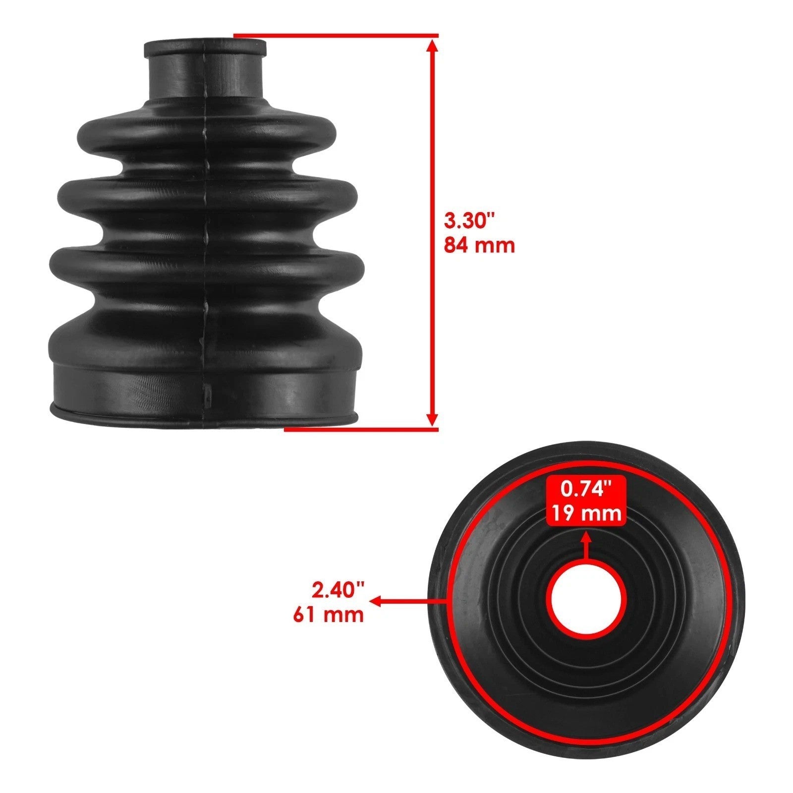 2 Front Axle Inner Outer CV Boot Kit for Kawasaki Bayou 300 KLF300C 4X4 1998-04