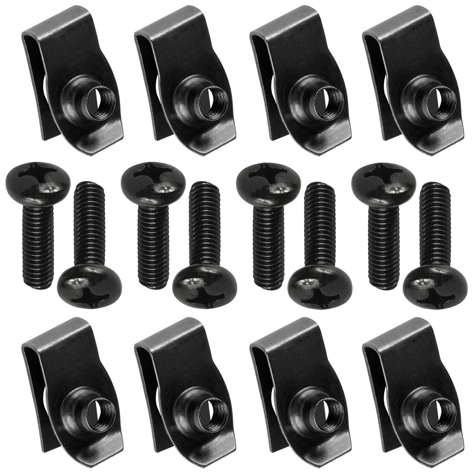 M6 x 20 Cylindrical Head Screw Bolts & Raised Panel Clips U-Nut For John Deere