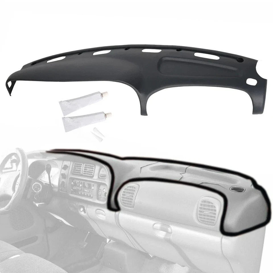 Dash Cover For 98-02 Dodge Ram 1500 2500 3500 Dashboard Overlay Cap Dark Grey
