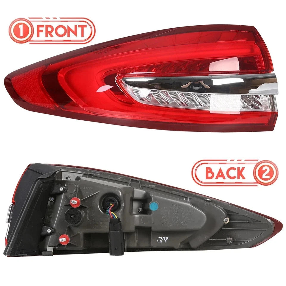 LED Driver Left Side Tail Lights Lamp For 2017-2020 Ford Fusion Outer LH