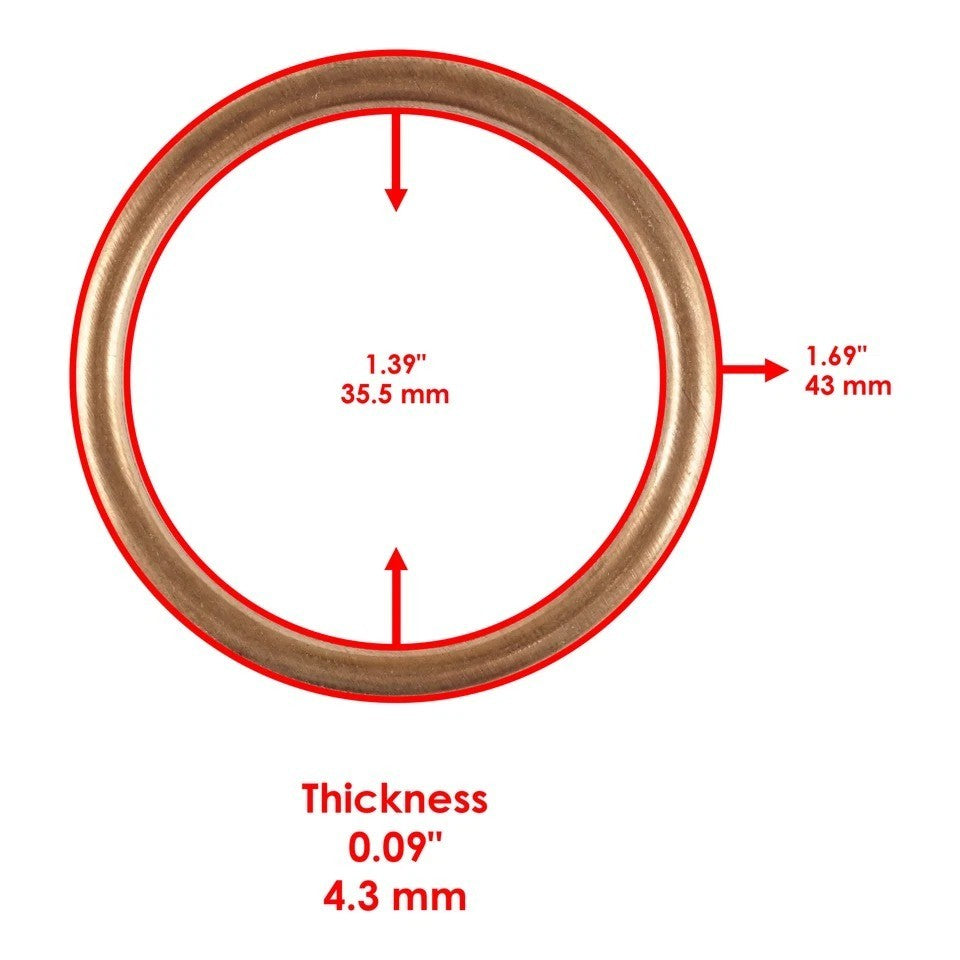 4-Pack Exhaust Pipe Gasket for Honda CB650 CB650C 1979 1980 1981 1982