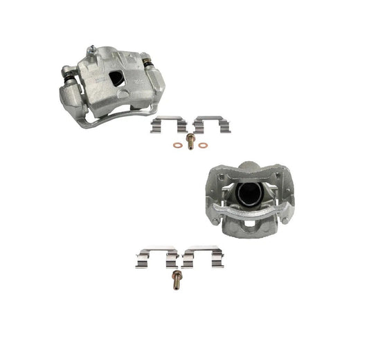 New Front Disc Brake Caliper with Bracket & Hardware Pair for Hyundai Kia