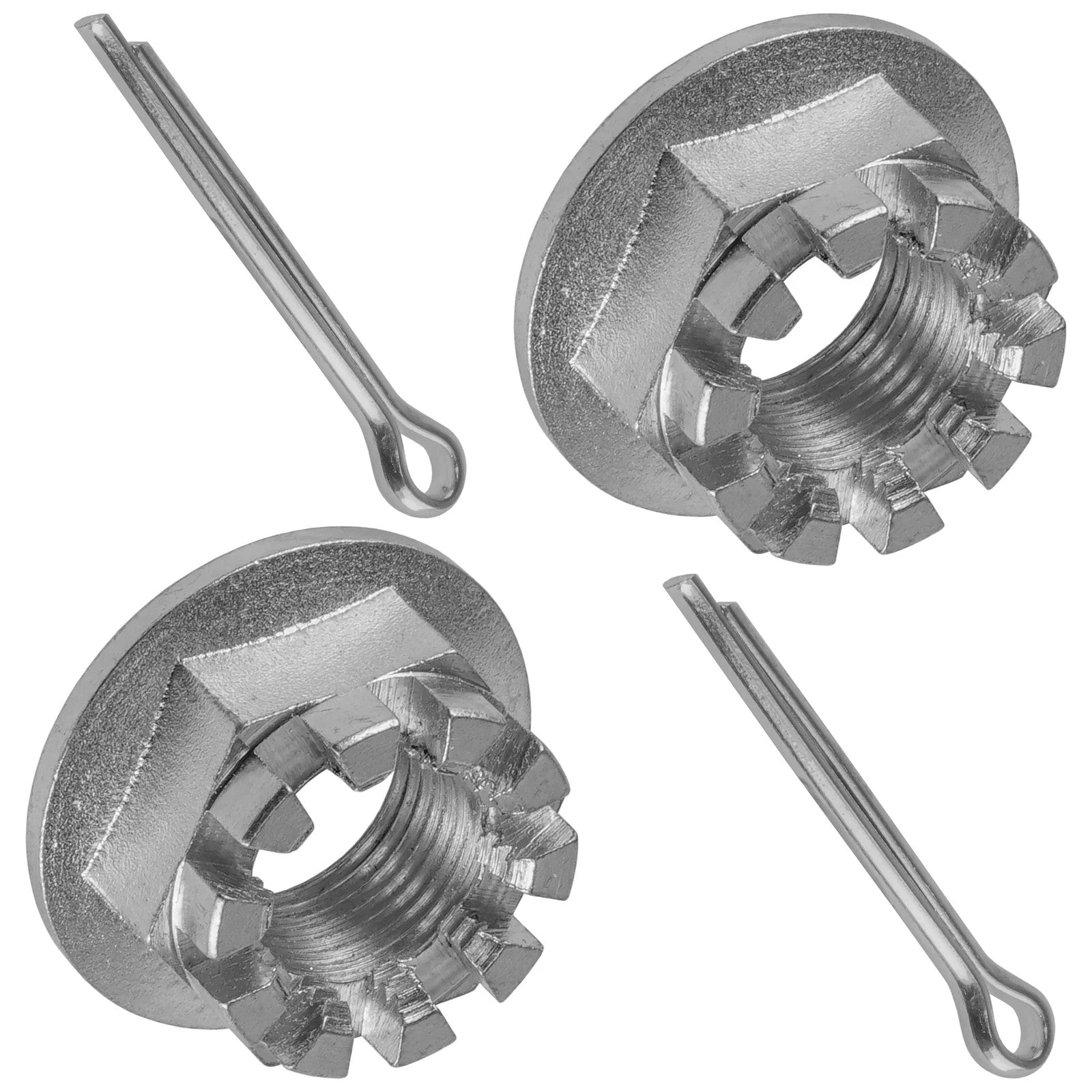 Set of 2 Rear Axle Castle Nuts & Pins for Honda TRX400EX Sportrax 400 1999-2008