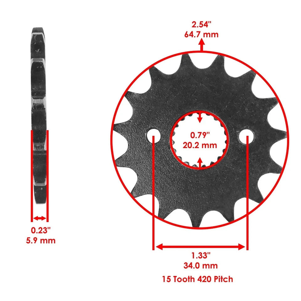 Drive Chain & Sprockets Kit for Honda CRF150R 2007-2017