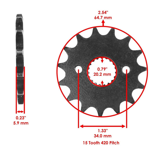 Drive Chain & Sprockets Kit for Honda CRF150R 2007-2017