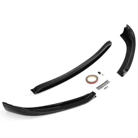 Fits 12-16 2017 Tesla S Glossy Black Front Bumper Body Kits Lip Spoiler Splitter