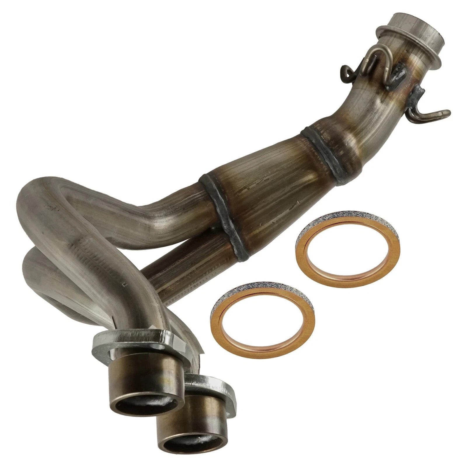  Exhaust Pipe w/ Gaskets For Yamaha Rhino 700 YXR700FDU 4x4 Ducks Fi 08-09