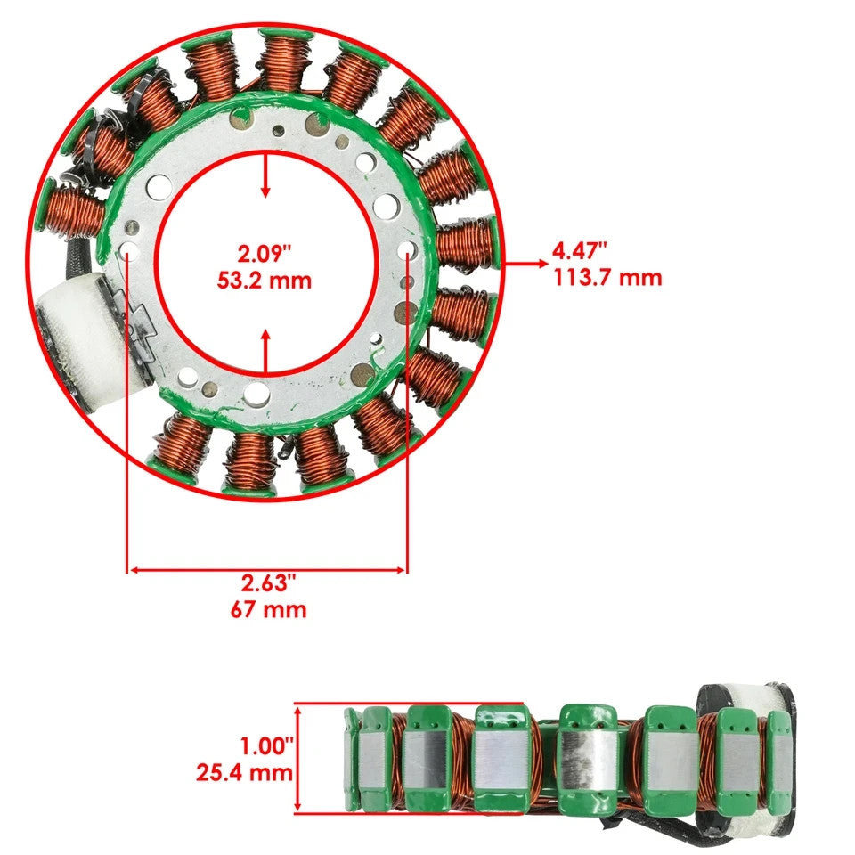 Stator & Regulator Rectifier for Yamaha Big Bear 350 YFM350 4X4 90-94 W/Gasket