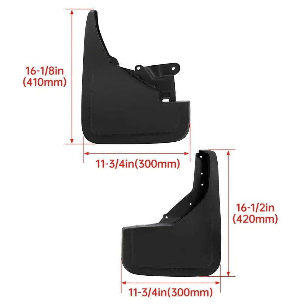 4Pcs Black PP Front & Rear Mud Flaps Splash Guards For Ford Bronco 2021-2024 New
