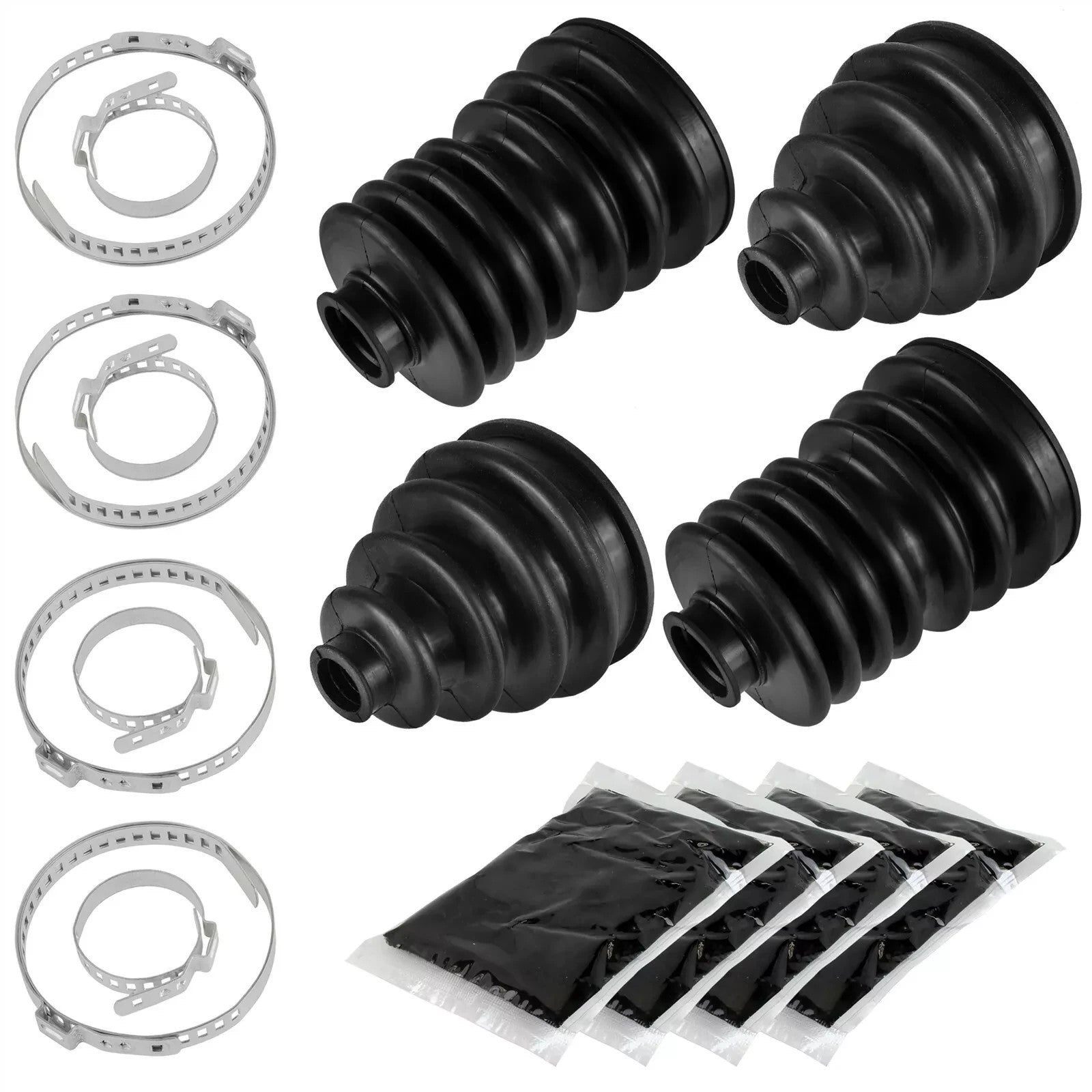 Fits John Deere XUV620i XUV625i Gas Rear Axle Inner Outer CV Boot Kit 2 Sets