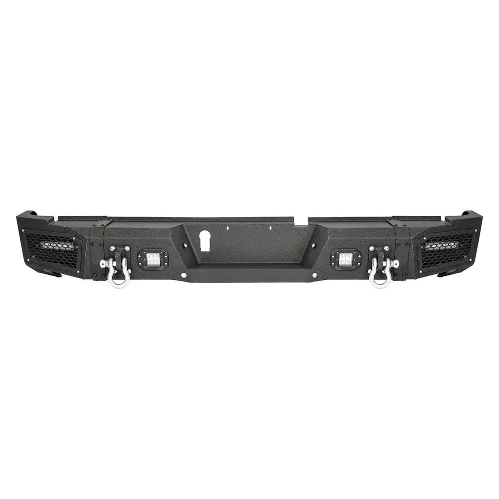 Rear Bumper For Dodge Ram 2500 3500 19-23 With Sensor Holes LED Light Steel