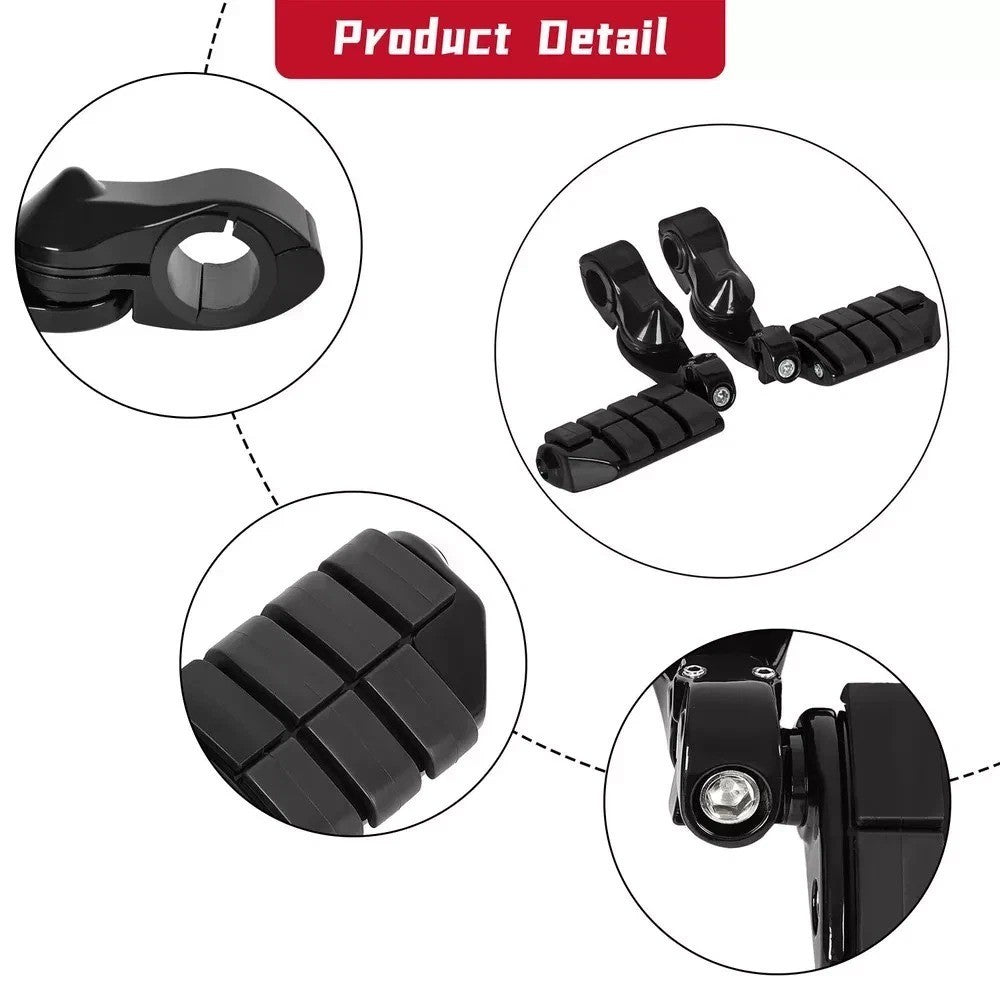 Motorcycle Black Highway Foot Pegs For Harley Davidson Touring Road Street Glide