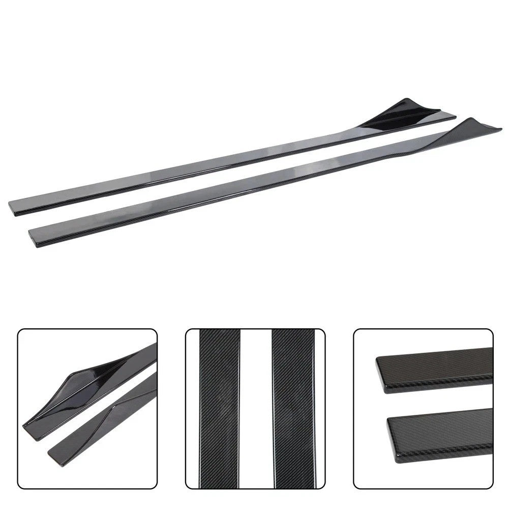 75″ Carbon Style Side Skirt Extension Body Splitter For 97-04 Chevy C5 Corvette