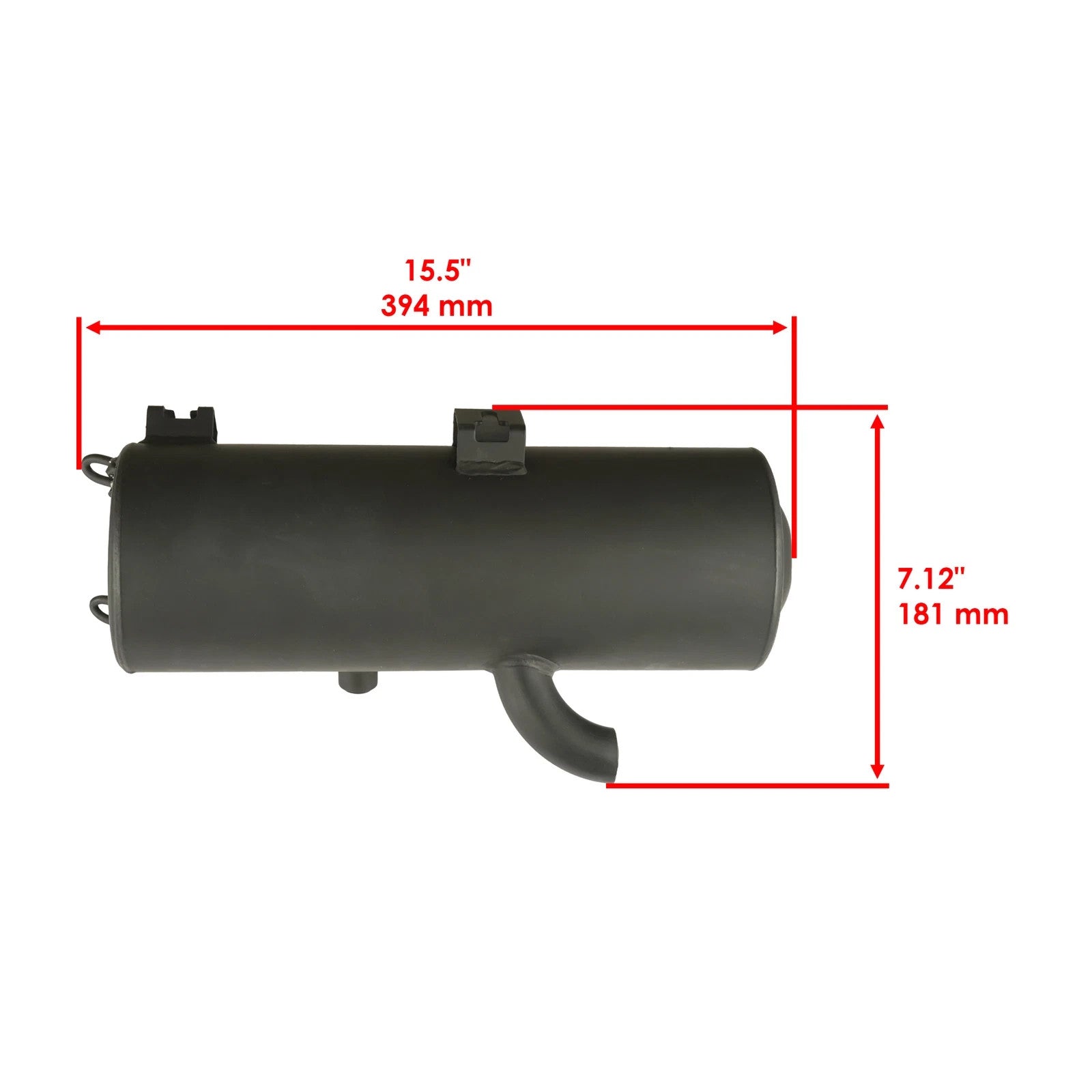1261270-489  1261270-029 Exhaust Muffler Silencer For Polaris ATV Black Weld 