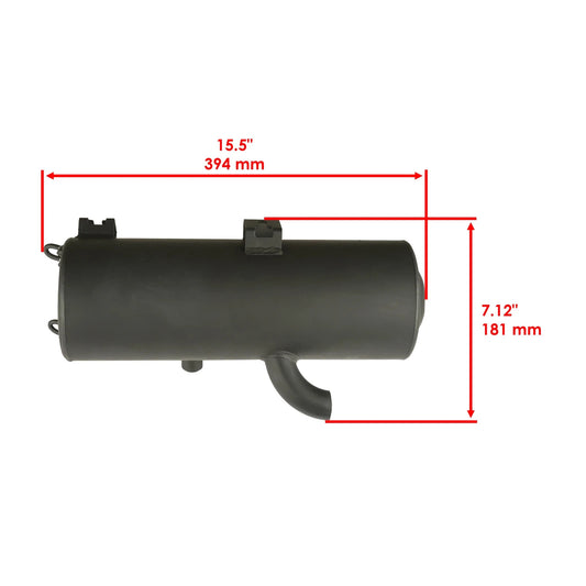 1261270-489  1261270-029 Exhaust Muffler Silencer For Polaris ATV Black Weld 