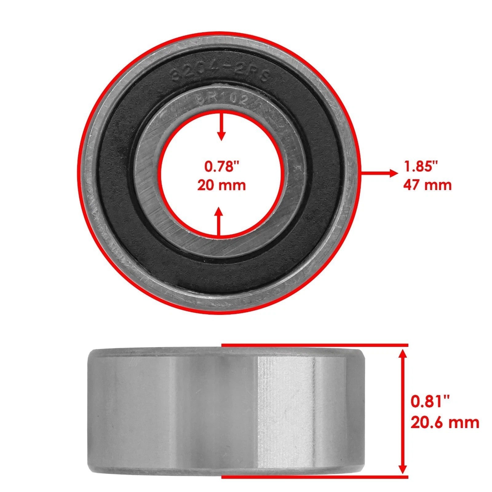 Rear Wheel Ball Bearings Seals Kit for Honda VTX1300 2003-2009