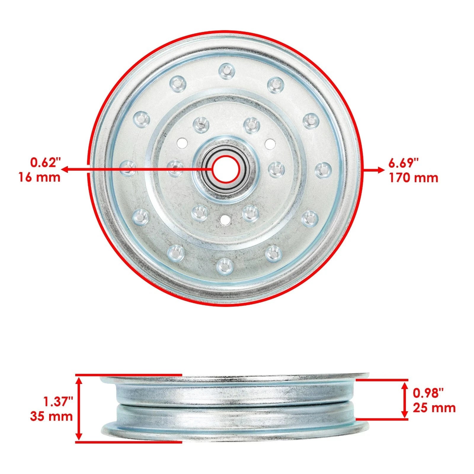 Deck Pulley for Land Pride FDR1660 FDR1672 FDR2548 FDR2560 FDR2572  6 3/4in