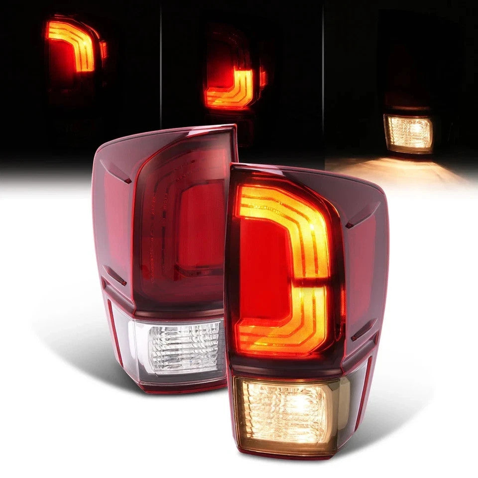 For Toyota Tacoma 2016-2021 2022 2023 Rear Tail Lights Brake Lamps w/Bulbs LH&RH
