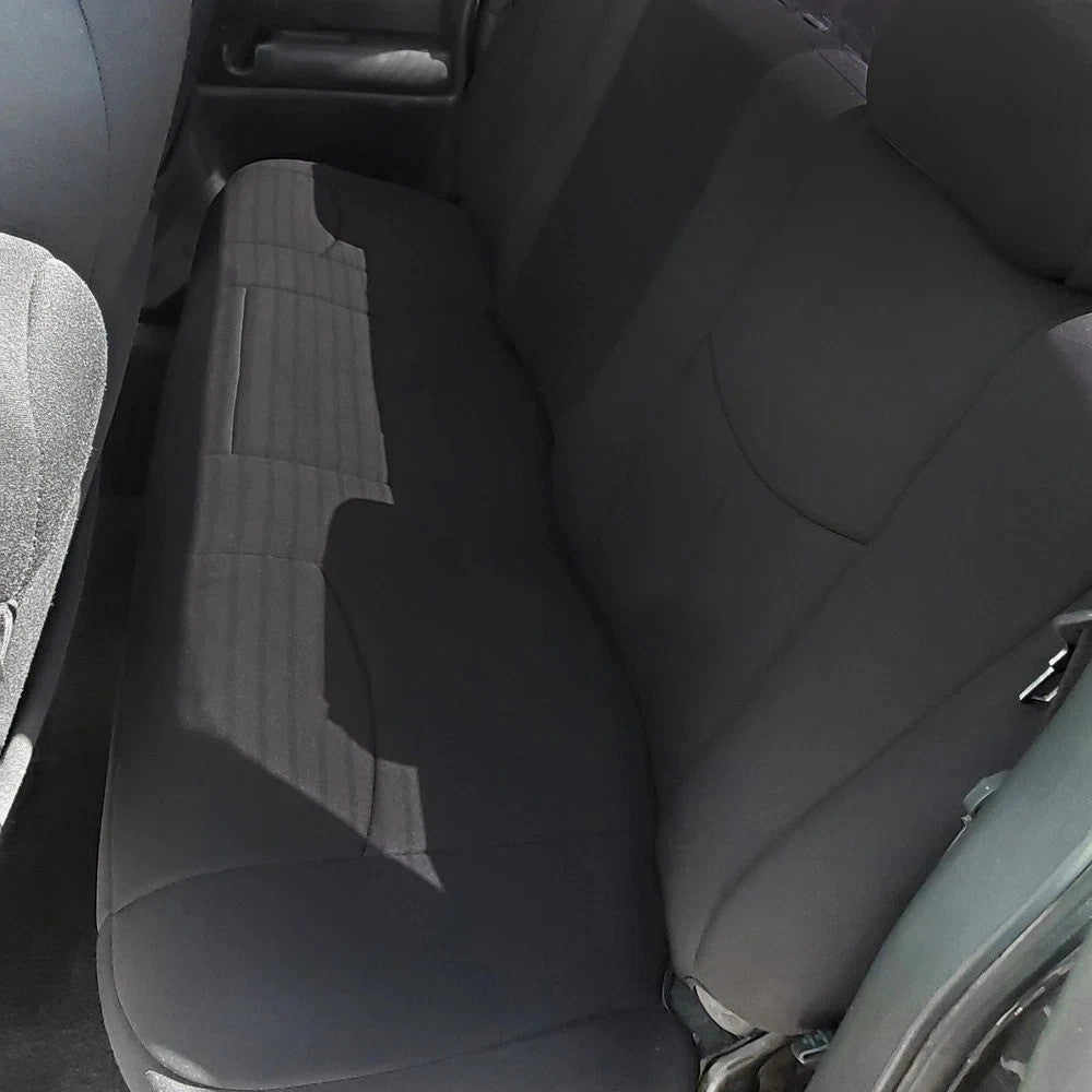 Full Set Seat Covers Black Cloth For Chevy Silverado 1500 Extended Cab 1999-2006