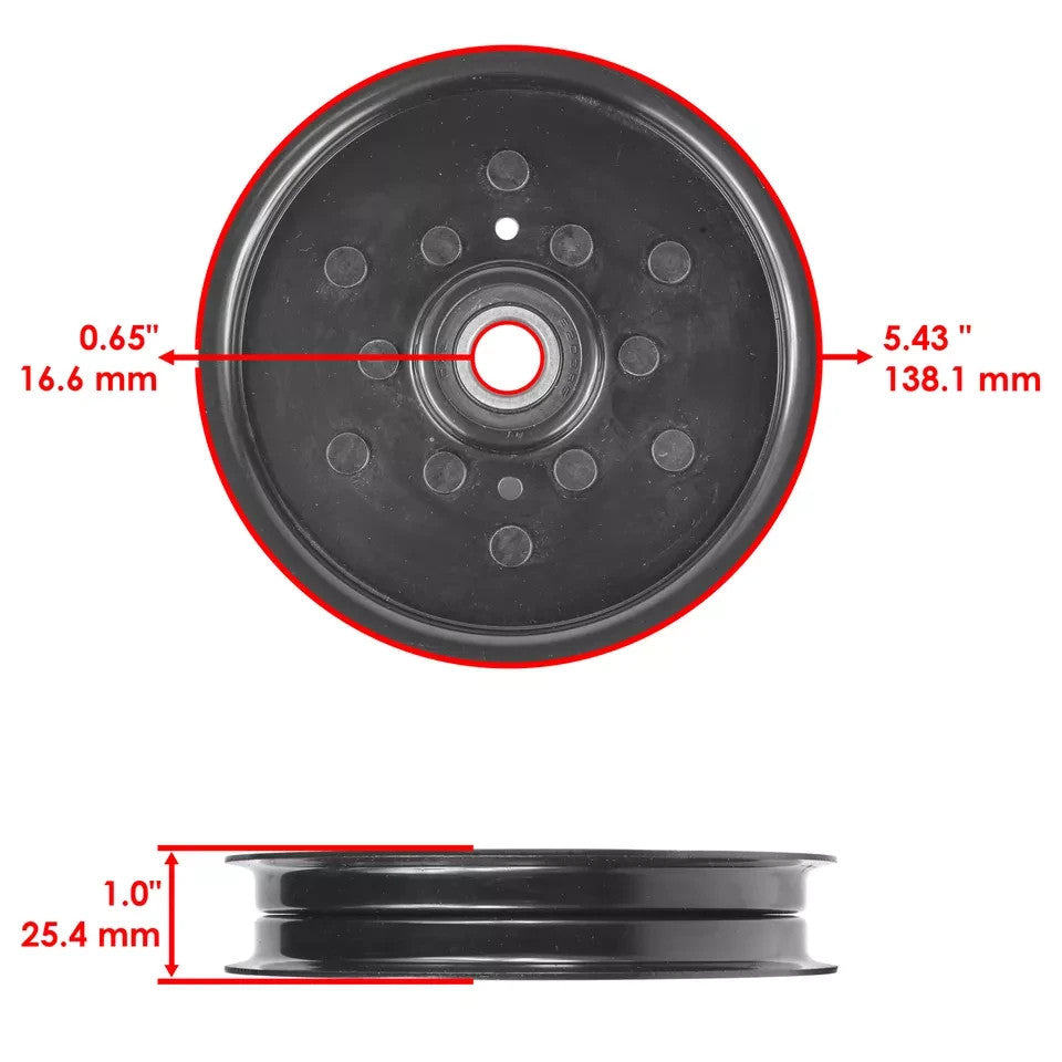 Flat Idler Pulley For John Deere LX172 LX173 LX176 LX178 LX186 LX188 LX280 LX289