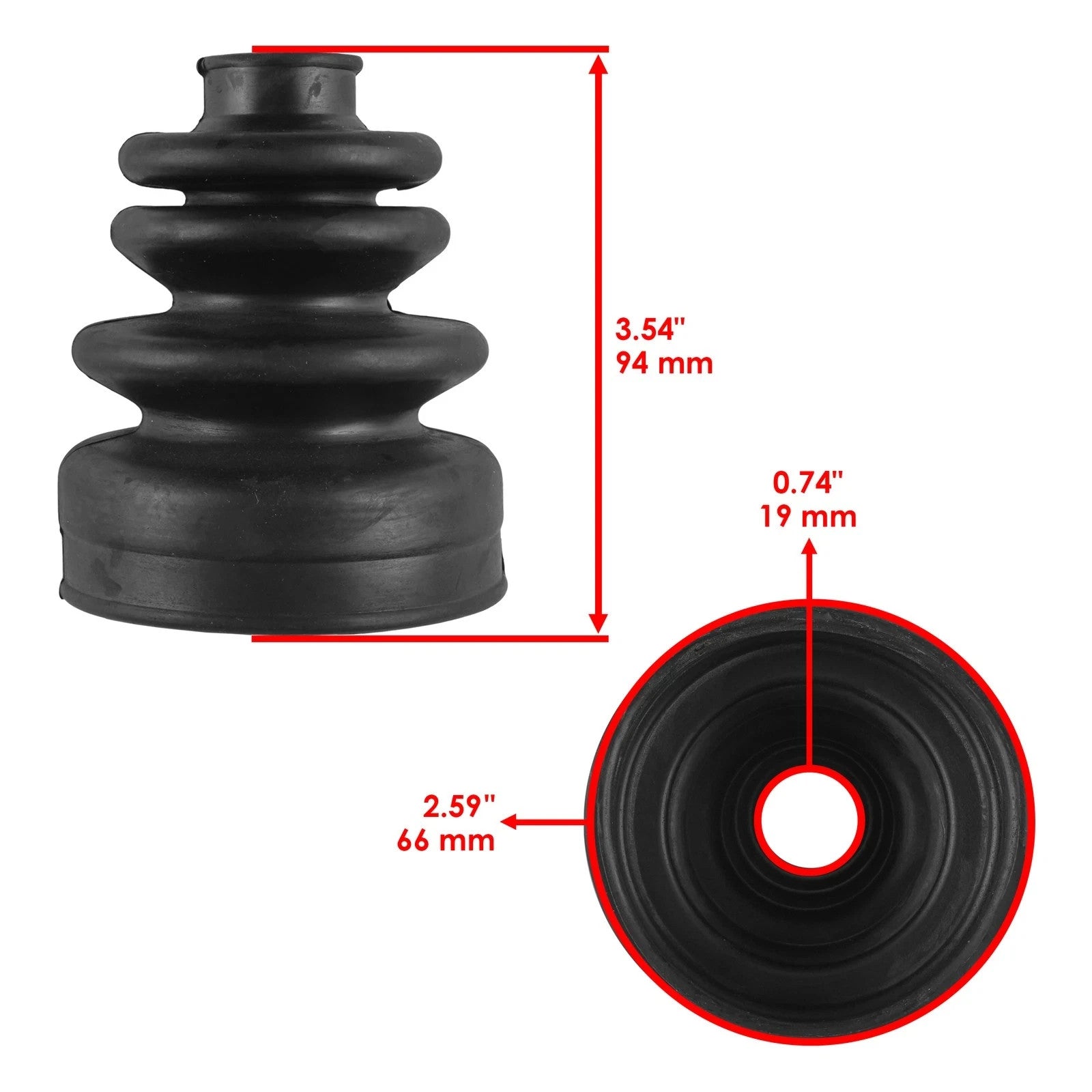 2 Front Axle Inner Outer CV Boot Kits for Polaris Sportsman 450 4X4 2006 2007