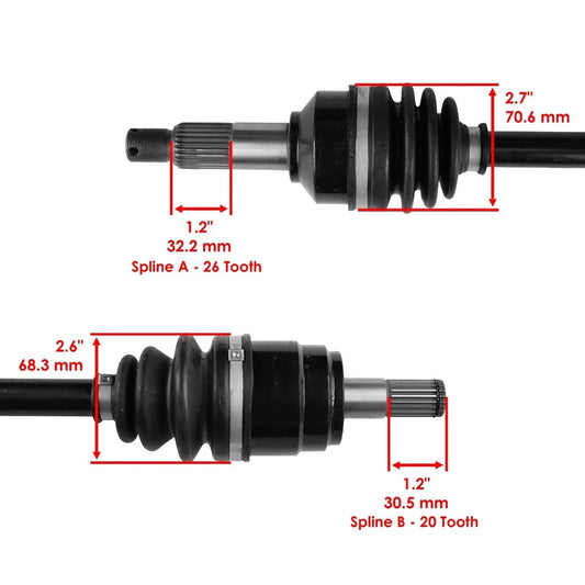 Front Left CV Joint Axle for Honda TRX420FM1 TRX420FM2 Rancher 420 4X4 2014-16