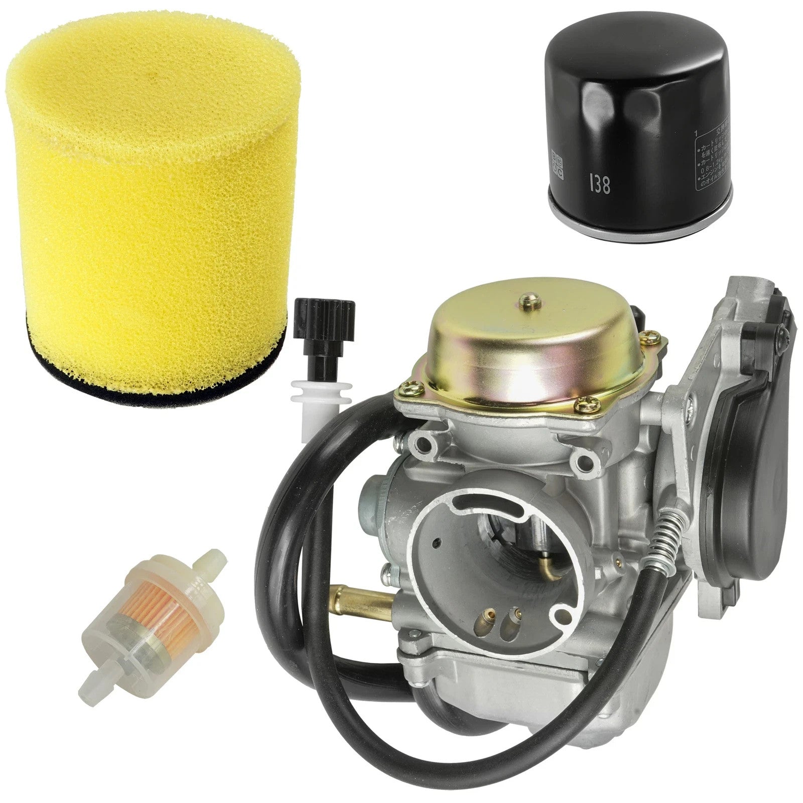 Caltric Air Filter & Carburetor Kit For Suzuki Eiger 400 LTF400F 2003-2007
