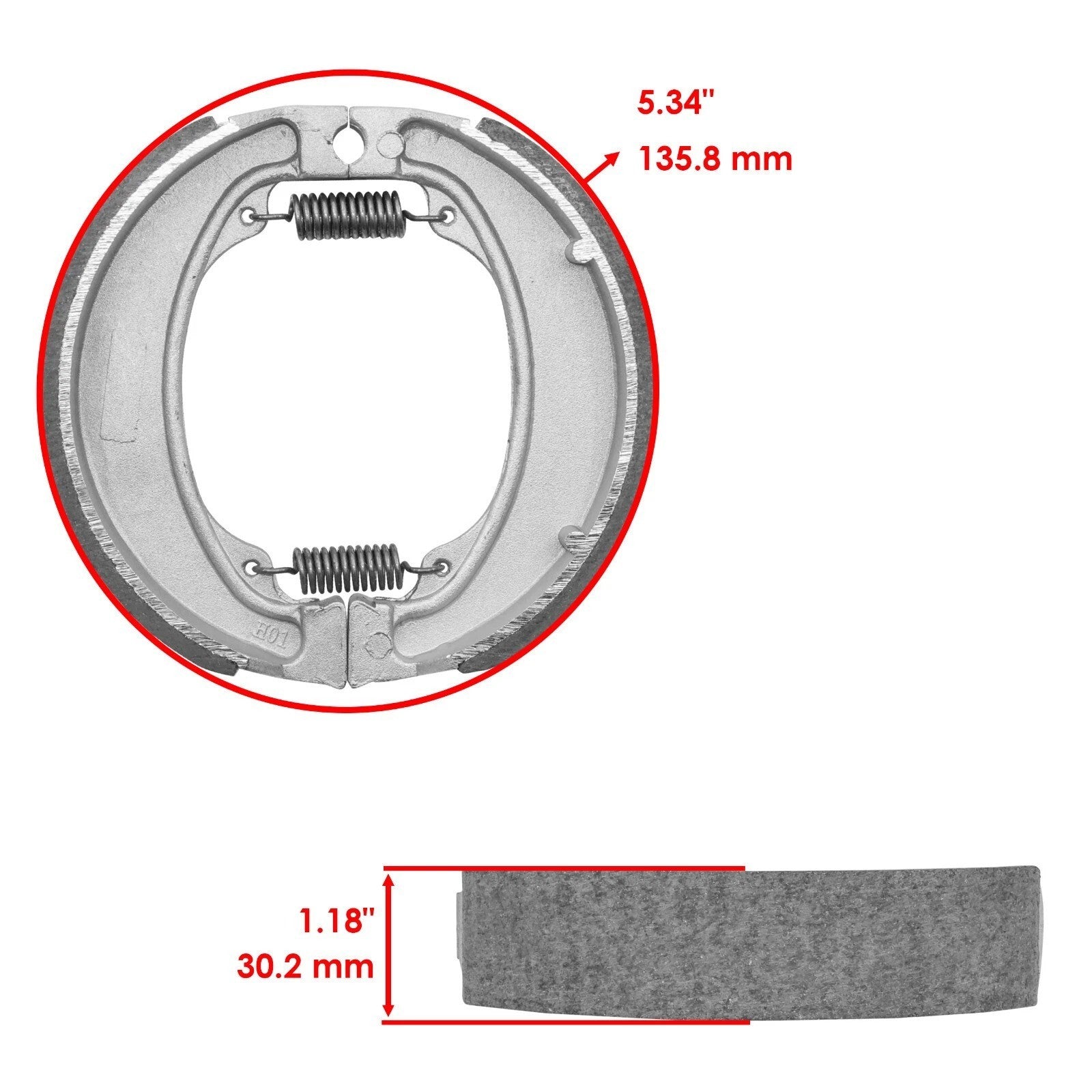 Front Rear Brake Pads Shoes for Honda TRX250X Fourtrax 250X 2009-2024