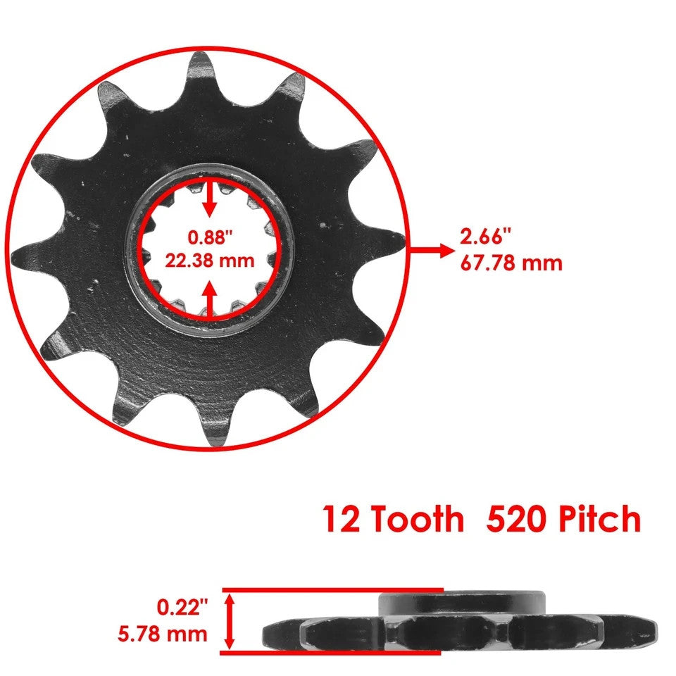 O-Ring Drive Chain & Sprockets Kit for Suzuki LT250R Quadracer 250 1985-1993