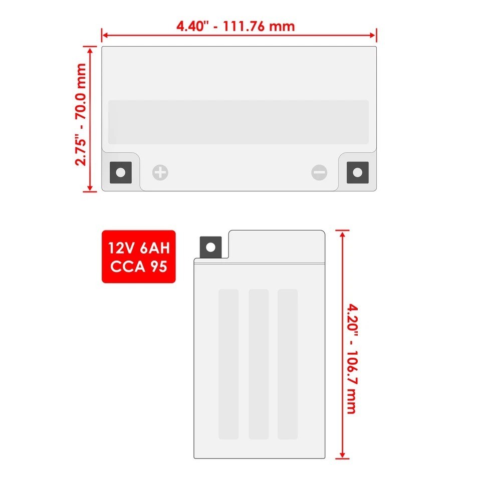 AGM Battery for Honda TRX450ER 2006 2007 2008 2009 2012 2013 2014