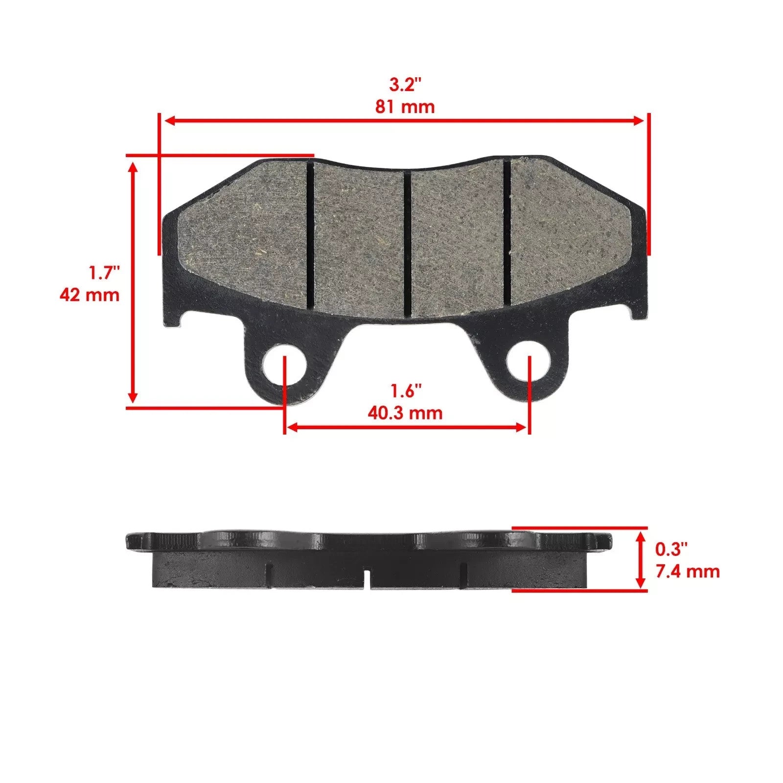 Rear Brake Pads for Yamaha YFZ450R YFZ450R Se 2009-2024 / 5Tg-W0046-10-00